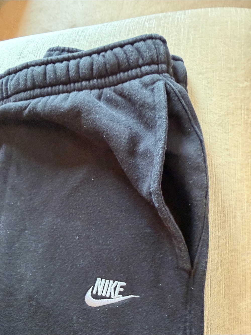 Nike Black Jogger Sweatpants with White Swoosh - Picture 4 of 4